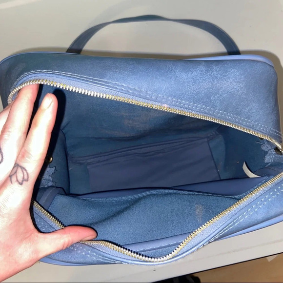 Vintage powder blue messenger‎ crossbody  bag - Picture 4 of 5